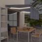 vidaXL Toldo manual retráctil con persiana y LED azul y blanco 4x3 m vidaXL Toldo manual retráctil con persiana y LED azul y blanco 4x3 m