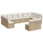 vidaXL Set de sofás de jardín 12 pzas y cojines ratán sintético marrón vidaXL Set de sofás de jardín 12 pzas y cojines ratán sintético marrón