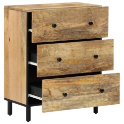 vidaXL Aparador 2 piezas madera maciza de mango 60x33x75 cm