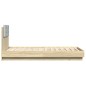 vidaXL Cama con cabecero madera de ingeniería roble Sonoma 75x190 cm vidaXL Cama con cabecero madera de ingeniería roble Sonoma 75x190 cm