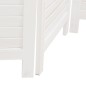 vidaXL Biombo separador de 4 paneles madera maciza Paulownia blanco vidaXL Biombo separador de 4 paneles madera maciza Paulownia blanco