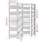 vidaXL Biombo separador de 4 paneles madera maciza Paulownia blanco vidaXL Biombo separador de 4 paneles madera maciza Paulownia blanco