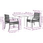 vidaXL Set comedor de jardín 3 piezas con cojines ratán sintético gris vidaXL Set comedor de jardín 3 piezas con cojines ratán sintético gris