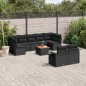 vidaXL Set de sofás de jardín 10 pzas cojines ratán sintético negro vidaXL Set de sofás de jardín 10 pzas cojines ratán sintético negro
