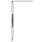 vidaXL Mampara de ducha vidrio ESG transparente negro 90x195 cm