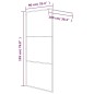 vidaXL Mampara de ducha vidrio ESG transparente negro 90x195 cm