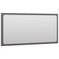 vidaXL Espejo de baño madera contrachapada gris brillo 80x1,5x37 cm vidaXL Espejo de baño madera contrachapada gris brillo 80x1,5x37 cm