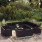 vidaXL Set de muebles de jardín 12 pzas cojines ratán sintético negro vidaXL Set de muebles de jardín 12 pzas cojines ratán sintético negro