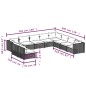 vidaXL Set muebles de jardín 10 pzas y cojines ratán sintético marrón vidaXL Set muebles de jardín 10 pzas y cojines ratán sintético marrón