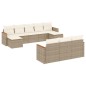 vidaXL Juego de sofás jardín con cojines beige 10 pzas ratán sintético vidaXL Juego de sofás jardín con cojines beige 10 pzas ratán sintético