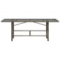 vidaXL Mesa de jardín superficie de vidrio ratán PE gris 190x80x74 cm vidaXL Mesa de jardín superficie de vidrio ratán PE gris 190x80x74 cm