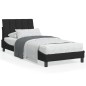 vidaXL Estructura de cama con luz LED terciopelo negro 90x190 cm