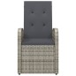 vidaXL Sillones de jardín reclinables con cojines 2 uds ratán PE gris