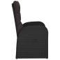 vidaXL Sillones de jardín reclinables con cojines 2 uds ratán PE negro vidaXL Sillones de jardín reclinables con cojines 2 uds ratán PE negro