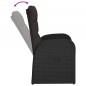 vidaXL Sillones de jardín reclinables con cojines 2 uds ratán PE negro vidaXL Sillones de jardín reclinables con cojines 2 uds ratán PE negro