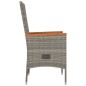 vidaXL Sillones de jardín reclinables con cojines 2 uds ratán PE gris vidaXL Sillones de jardín reclinables con cojines 2 uds ratán PE gris