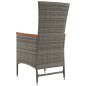 vidaXL Sillones de jardín reclinables con cojines 2 uds ratán PE gris vidaXL Sillones de jardín reclinables con cojines 2 uds ratán PE gris