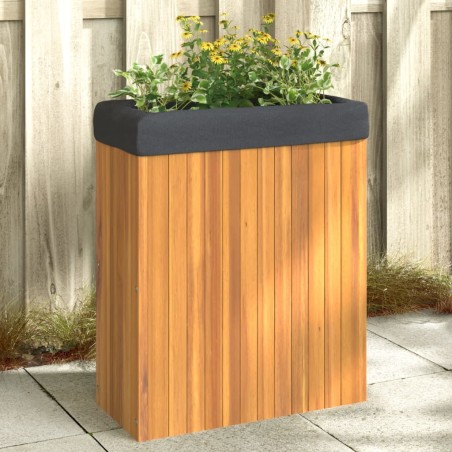 vidaXL Jardinera de madera maciza de acacia 59x27,5x70 cm