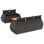 vidaXL Set de sofás de jardín 6 piezas y cojines ratán sintético negro vidaXL Set de sofás de jardín 6 piezas y cojines ratán sintético negro
