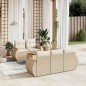 vidaXL Juego de sofás jardín con cojines 6 pzas ratán sintético beige