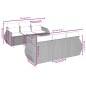 vidaXL Set de sofás de jardín 7 piezas con cojines ratán PE gris vidaXL Set de sofás de jardín 7 piezas con cojines ratán PE gris