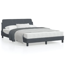 vidaXL Estructura cama con cabecero terciopelo gris oscuro 120x200 cm