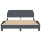 vidaXL Estructura cama con cabecero terciopelo gris oscuro 120x200 cm vidaXL Estructura cama con cabecero terciopelo gris oscuro 120x200 cm