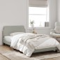vidaXL Estructura de cama con cabecero terciopelo gris claro 100x200cm vidaXL Estructura de cama con cabecero terciopelo gris claro 100x200cm