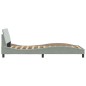 vidaXL Estructura de cama con cabecero terciopelo gris claro 100x200cm vidaXL Estructura de cama con cabecero terciopelo gris claro 100x200cm