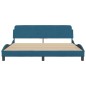 vidaXL Estructura de cama con cabecero terciopelo azul 180x200 cm vidaXL Estructura de cama con cabecero terciopelo azul 180x200 cm