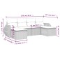 vidaXL Set de muebles de jardín 6 pzas y cojines ratán sintético gris