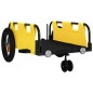 vidaXL Remolque para bicicletas hierro y tela Oxford amarillo vidaXL Remolque para bicicletas hierro y tela Oxford amarillo