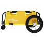 vidaXL Remolque para bicicletas hierro y tela Oxford amarillo vidaXL Remolque para bicicletas hierro y tela Oxford amarillo