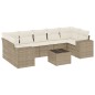 vidaXL Juego de sofás de jardín con cojines beige 8 pzas ratán PE vidaXL Juego de sofás de jardín con cojines beige 8 pzas ratán PE