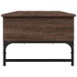 vidaXL Mesa de centro madera ingeniería metal marrón 100x50x35 cm