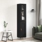 vidaXL Aparador de madera contrachapada negro 34,5x34x180 cm vidaXL Aparador de madera contrachapada negro 34,5x34x180 cm