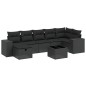 vidaXL Set de sofás de jardín 8 piezas y cojines ratán sintético negro vidaXL Set de sofás de jardín 8 piezas y cojines ratán sintético negro