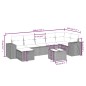 vidaXL Set de sofás de jardín 8 piezas y cojines ratán sintético negro vidaXL Set de sofás de jardín 8 piezas y cojines ratán sintético negro