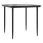 vidaXL Set comedor de jardín 3 piezas y cojines ratán sintético marrón vidaXL Set comedor de jardín 3 piezas y cojines ratán sintético marrón