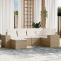 vidaXL Juego de sofás jardín con cojines 6 pzas ratán sintético beige vidaXL Juego de sofás jardín con cojines 6 pzas ratán sintético beige