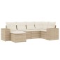 vidaXL Juego de sofás jardín con cojines 6 pzas ratán sintético beige vidaXL Juego de sofás jardín con cojines 6 pzas ratán sintético beige