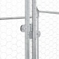 vidaXL Jaula para gallinas acero galvanizado plateado 200x100x190 cm vidaXL Jaula para gallinas acero galvanizado plateado 200x100x190 cm