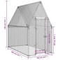 vidaXL Jaula para gallinas acero galvanizado plateado 200x100x190 cm vidaXL Jaula para gallinas acero galvanizado plateado 200x100x190 cm
