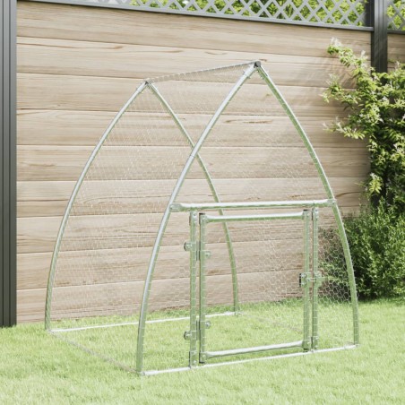 vidaXL Jaula para gallinas acero galvanizado plateado 100x105x120 cm