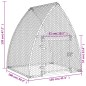 vidaXL Jaula para gallinas acero galvanizado plateado 100x105x120 cm vidaXL Jaula para gallinas acero galvanizado plateado 100x105x120 cm