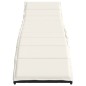 vidaXL Tumbona con cojín ratán sintético negro 55x199x50 cm