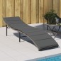 vidaXL Tumbona con cojín ratán sintético gris 55x199x50 cm vidaXL Tumbona con cojín ratán sintético gris 55x199x50 cm
