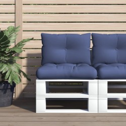 vidaXL Set de cojines para sofá de palets tela azul marino 60x38x13 cm