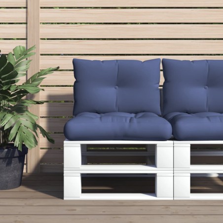 vidaXL Set de cojines para sofá de palets tela azul marino 60x38x13 cm