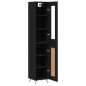 vidaXL Aparador de madera contrachapada negro 34,5x34x180 cm vidaXL Aparador de madera contrachapada negro 34,5x34x180 cm
